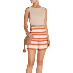 Alice + Olivia Stripe Flutter Pleated Shorts Size 4